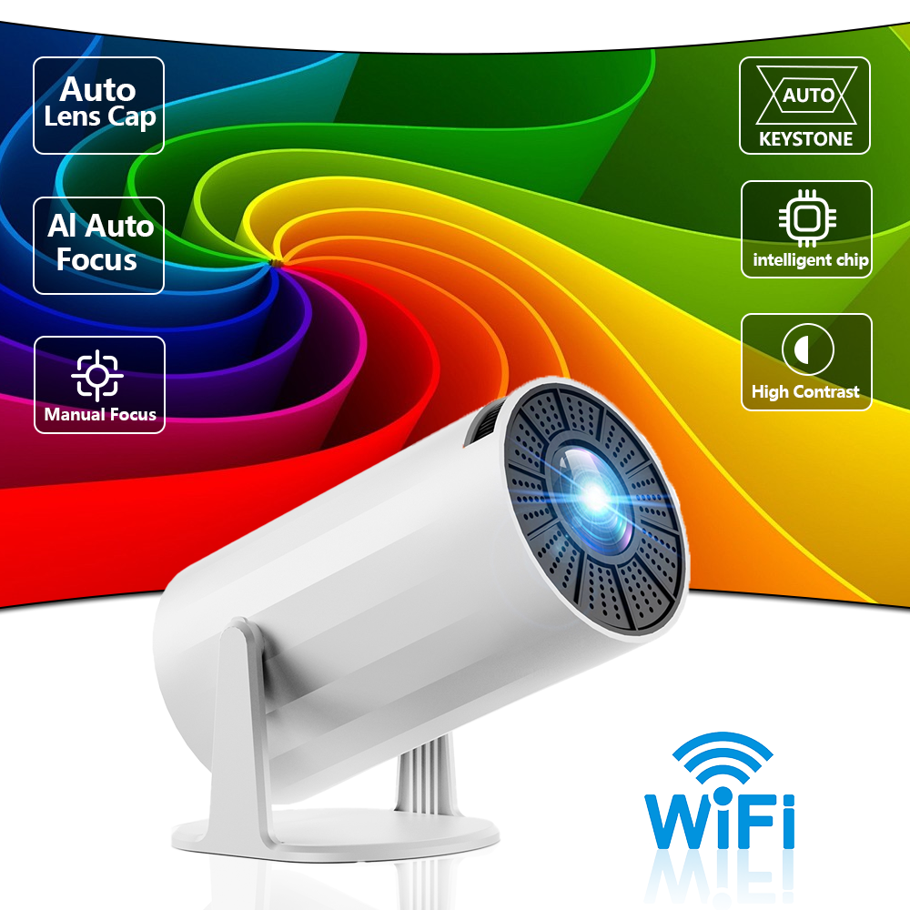 Lermayal X8 MAX Projector with WIFI 6 and Bluetooth, 4K Support Smart Portable Projector 180° Rotatable 130'' Screen Movie Projector Auto Keystone HDMI/TV Stick/Laptop Android 11