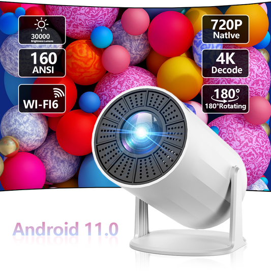 Lermayal X8 MAX Projector with WIFI 6 and Bluetooth, 4K Support Smart Portable Projector 180° Rotatable 130'' Screen Movie Projector Auto Keystone HDMI/TV Stick/Laptop Android 11